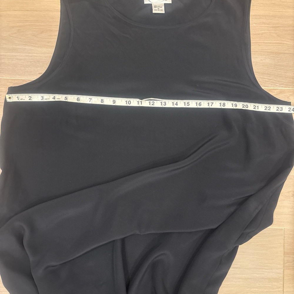 Diane von Furstenberg Vintage Y2K Minimalist Maxi Dress Silk Black Womens 1X - Picture 7 of 9